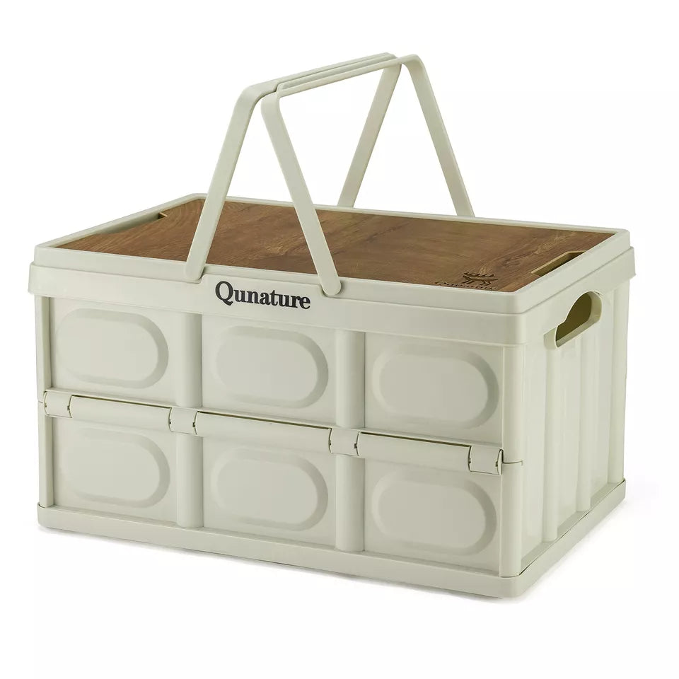 Qunature Camping Caixa Dobrável Organizador Camping Caixa Armazenamento Caixa 26/55/60L