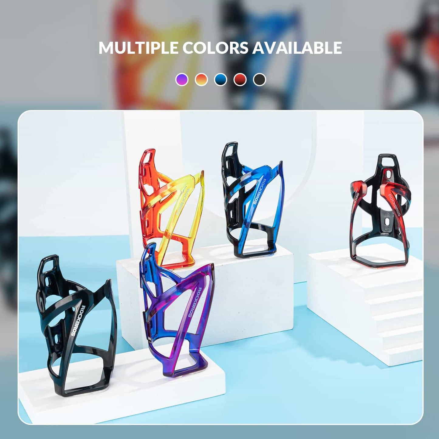 Suporte para garrafa de bicicleta em policarbonato leve de 35g da ROCKBROS