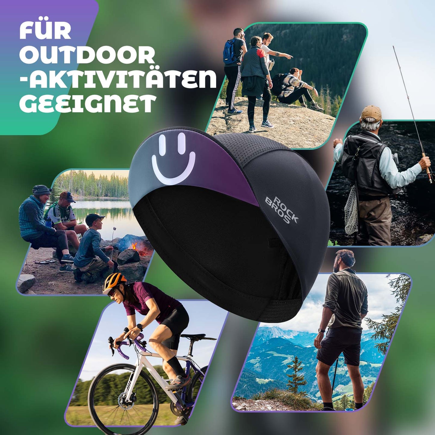 Boné de ciclismo de verão, antitranspirante, leve, unissex, ROCKBROS