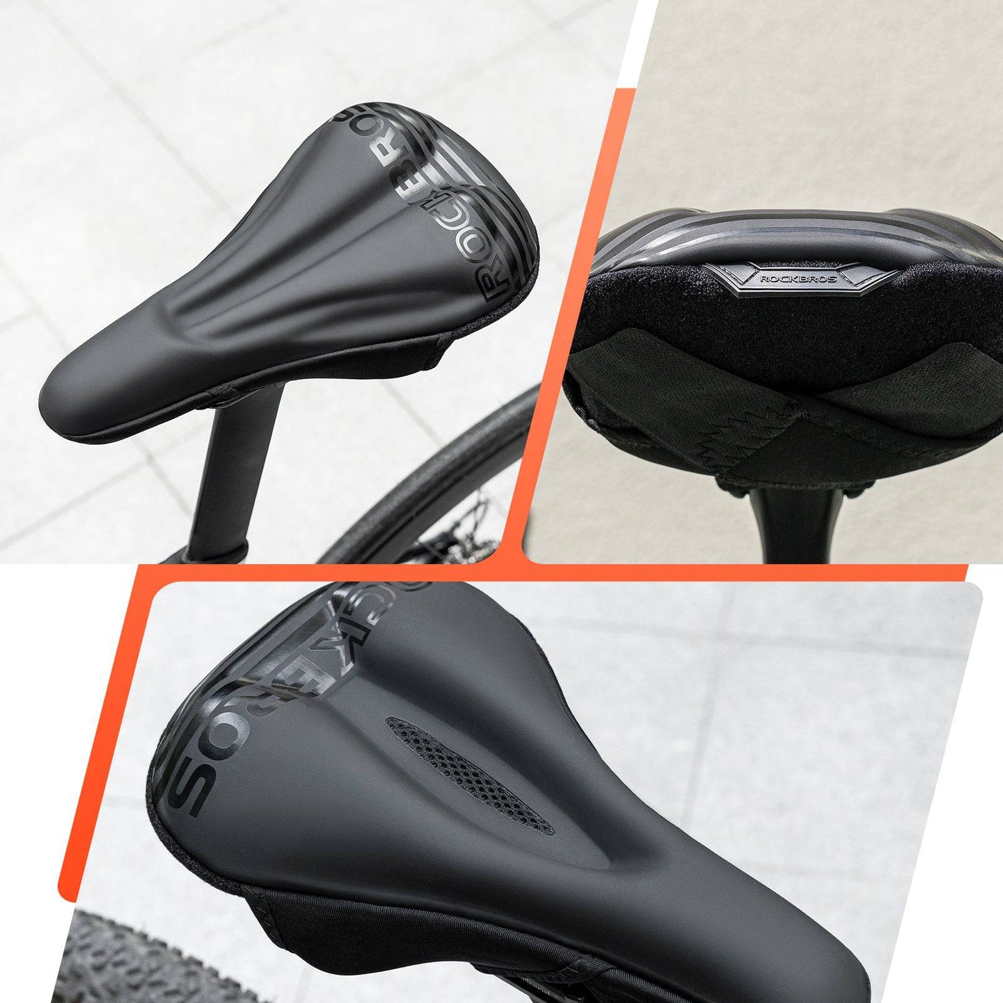 Capa de selim de bicicleta acolchoada com gel, macia, da ROCKBROS