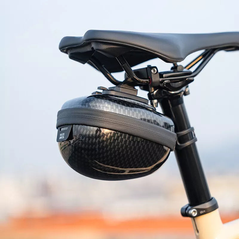 ROCKBROS bolsa de sela rígida para bicicleta bolsa de assento com liberação rápida 0,4L