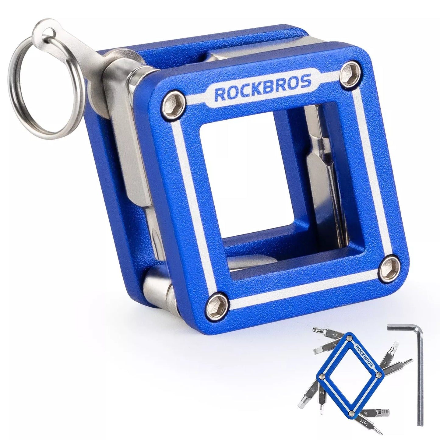 Ferramenta multifuncional de bicicleta ROCKBROS 8 em 1 para reparo de ferramentas dobráveis