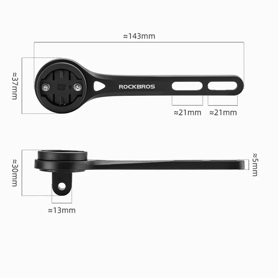 ROCKBROS Computador de bicicleta GPS Mount Adaptador de luz de bicicleta GoPro Fibra de carbono
