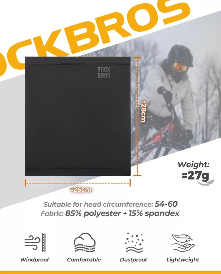 ROCKBROS Meia Balaclava Inverno Quente Tubo Cachecol Aquecedor de Pescoço Ao Ar Livre Unissex