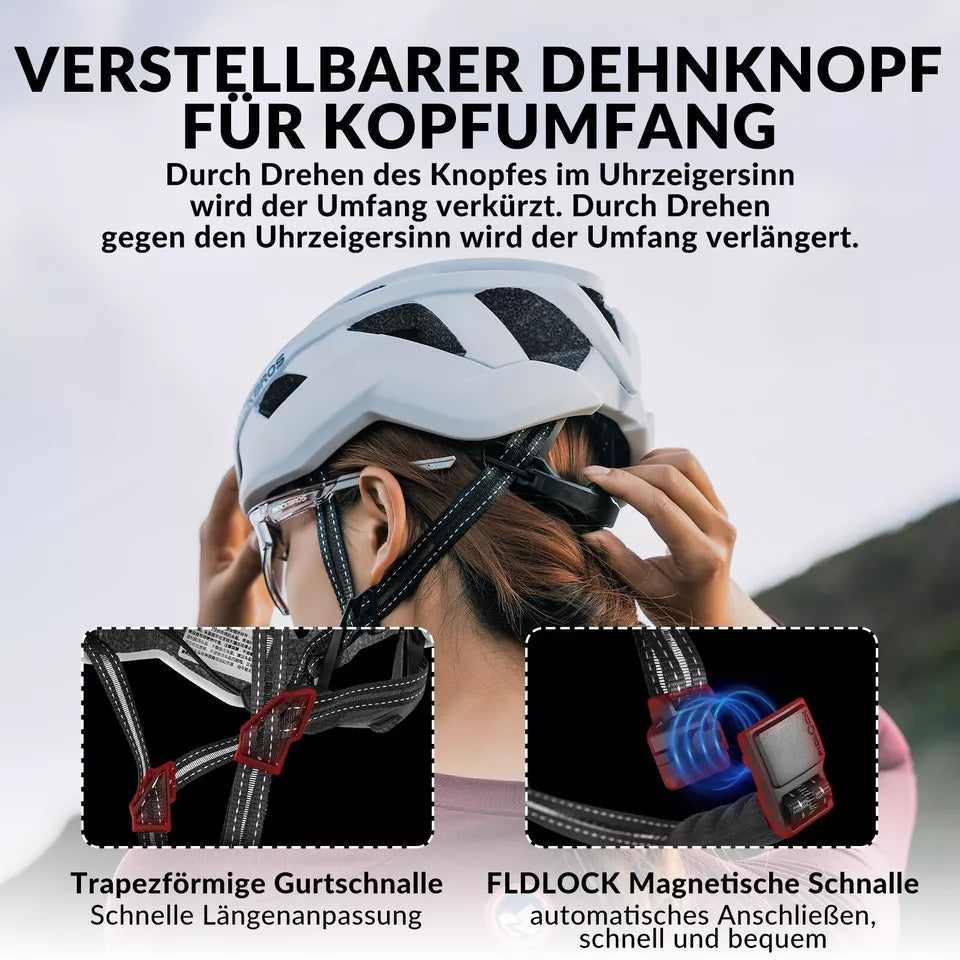 ROCKBROS capacete de bicicleta de estrada PC + EPS 54-58 cm capacete de bicicleta feminino masculino absorção de choque