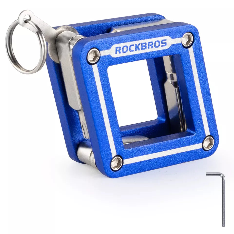 Ferramenta multifuncional de bicicleta ROCKBROS 8 em 1 para reparo de ferramentas dobráveis