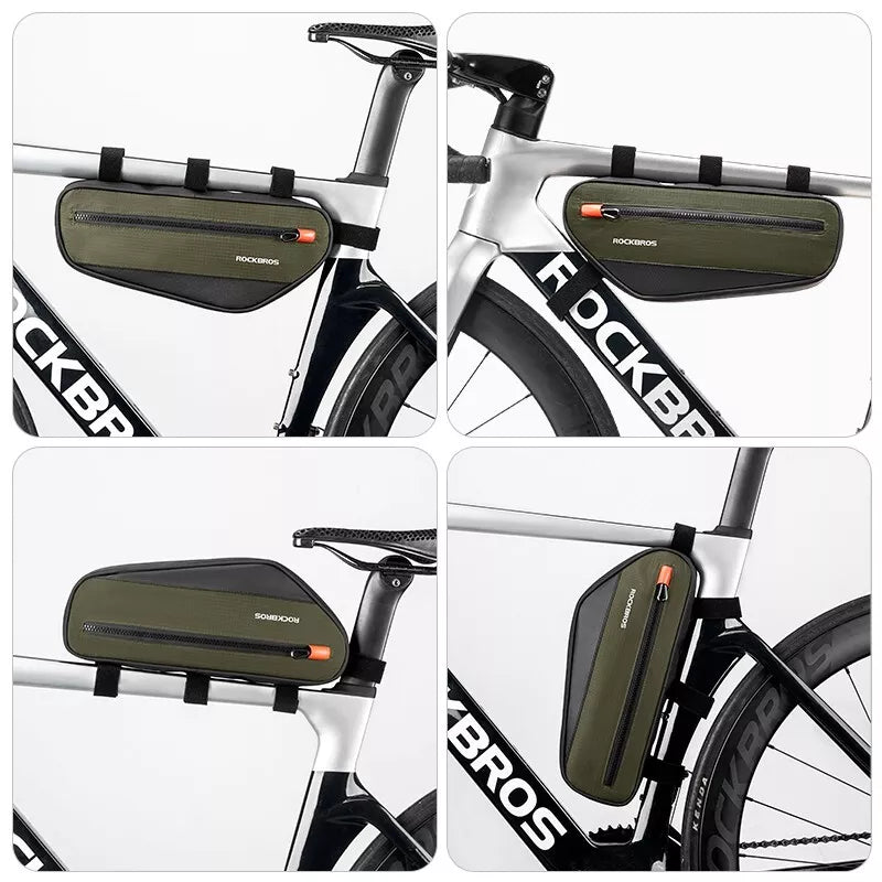 ROCKBROS bolsa para quadro de bicicleta bolsa triangular bolsa de ferramentas 1,7L