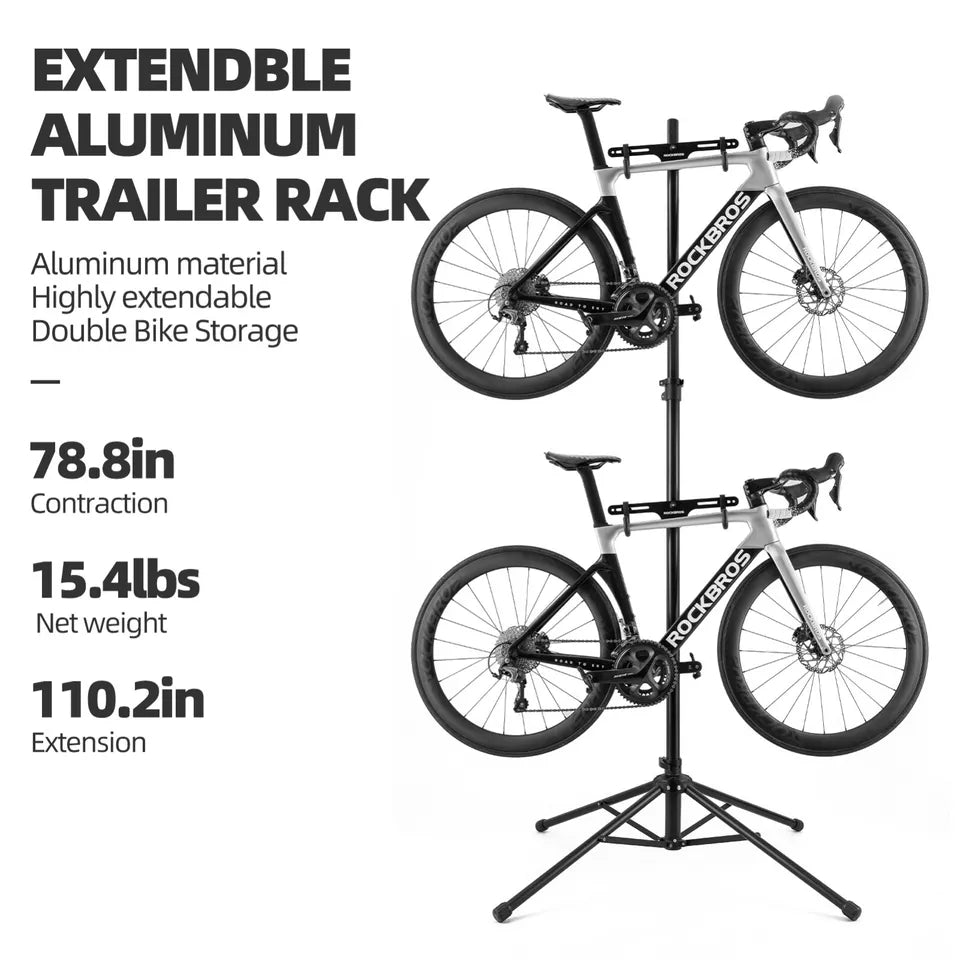 Suporte de montagem duplo para bicicleta ROCKBROS Suporte para reparo de energia ajustável
