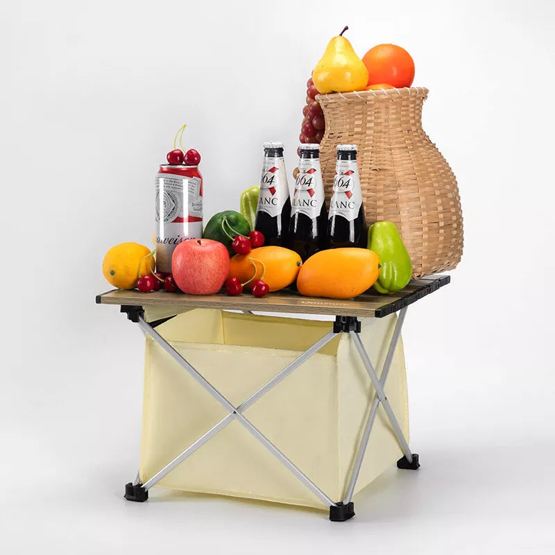 Mesa de acampamento Qunature mesa dobrável de alumínio com saco 600D mesa de piquenique até 15KG