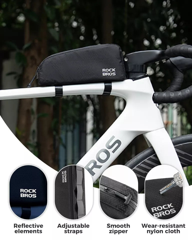 ROCKBROS Bicicleta Bolsa Quadro Impermeável Bolsa Triângulo Removível Bolsa 0,9L