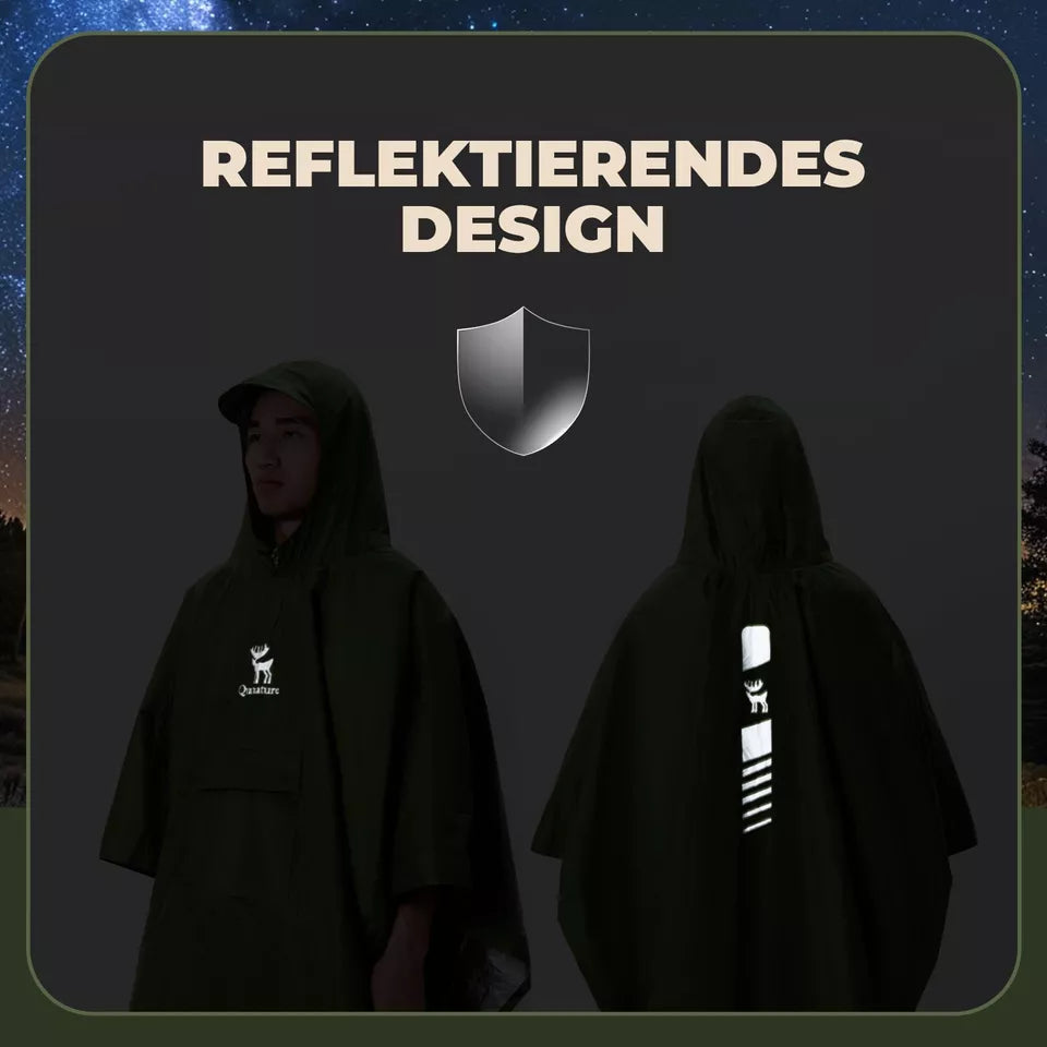 Qunature Outdoors Multifuncional Poncho de Chuva Bicicleta Capa de Chuva Poncho de Chuva