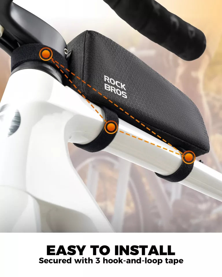 ROCKBROS Bicicleta Bolsa Quadro Impermeável Bolsa Triângulo Removível Bolsa 0,9L