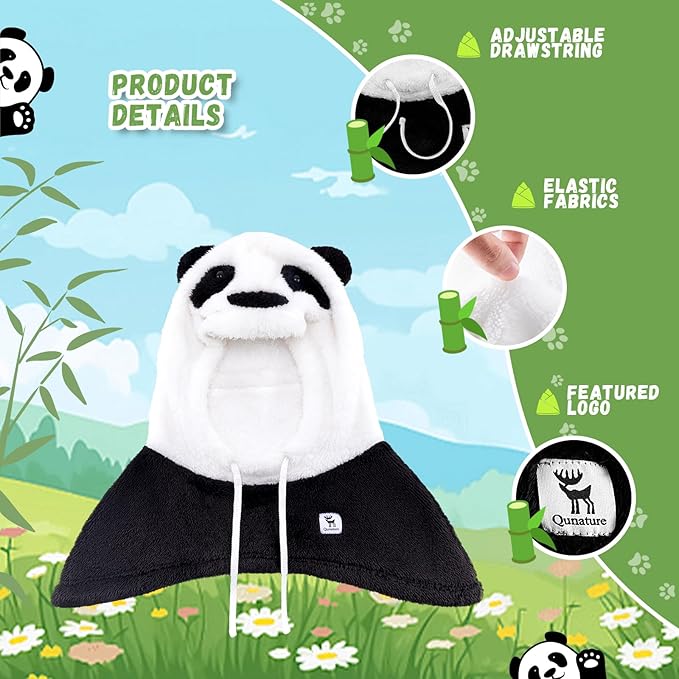 Máscara de esqui balaclava de inverno Qunature para crianças e pais design panda máscaras faciais balaclava para atividades ao ar livre de outono e inverno, como esqui, motociclismo, ciclismo
