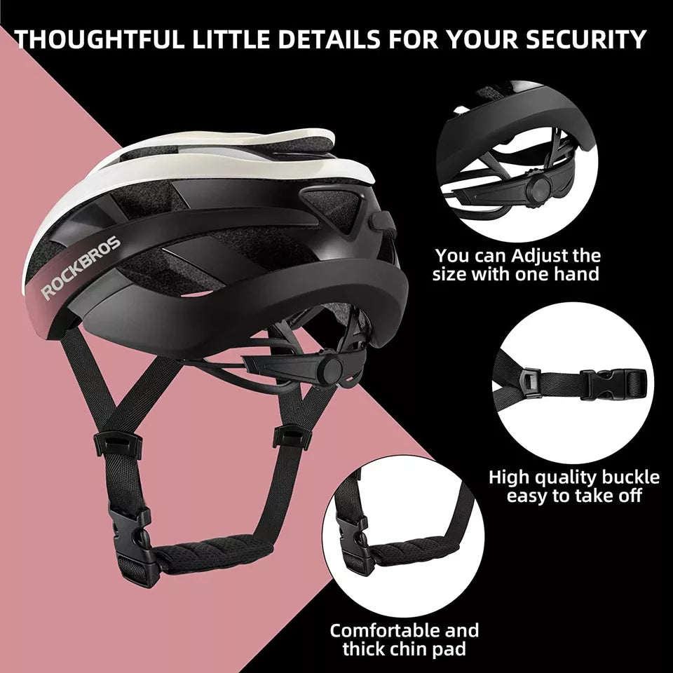 Capacete de bicicleta ROCKBROS para mulheres e homens capacete de ciclismo 4 cores capacete protetor M/L 55-61 cm