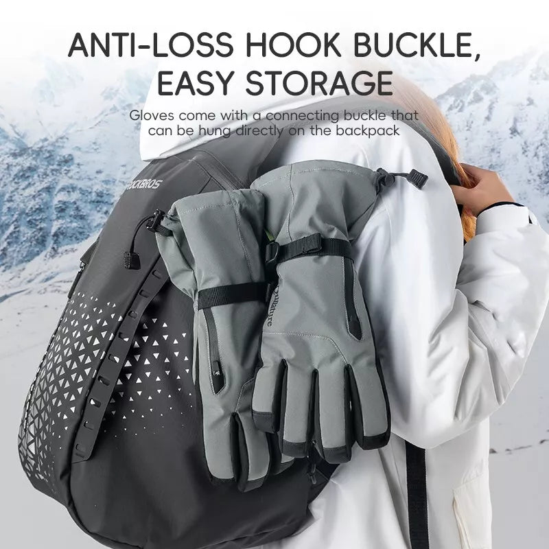 Luvas Qunature Luvas de inverno para esqui/neve à prova de vento para bicicleta/motocicleta XS-XL
