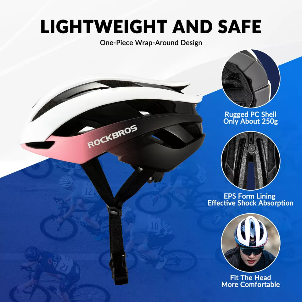 Capacete de bicicleta ROCKBROS para mulheres e homens capacete de ciclismo 4 cores capacete protetor M/L 55-61 cm