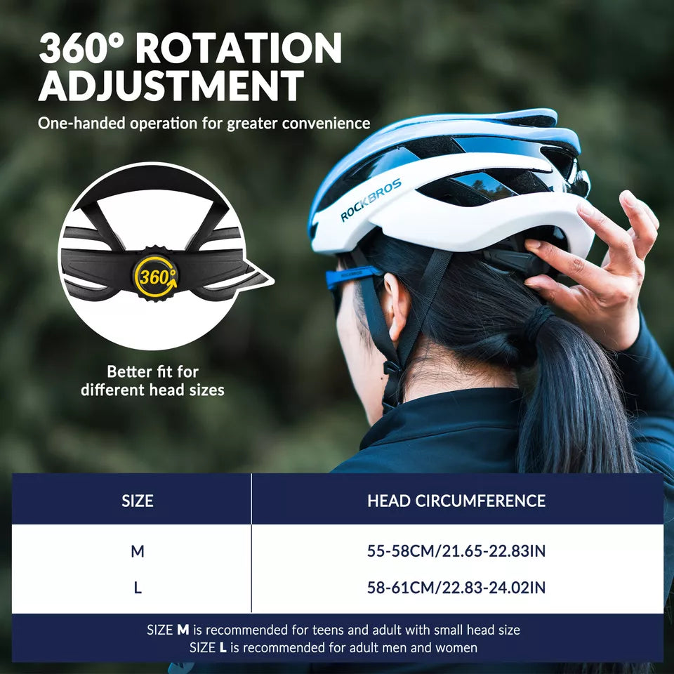 Capacete de bicicleta ROCKBROS para mulheres e homens capacete de ciclismo 4 cores capacete protetor M/L 55-61 cm