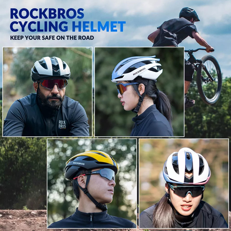 Capacete de bicicleta ROCKBROS para mulheres e homens capacete de ciclismo 4 cores capacete protetor M/L 55-61 cm