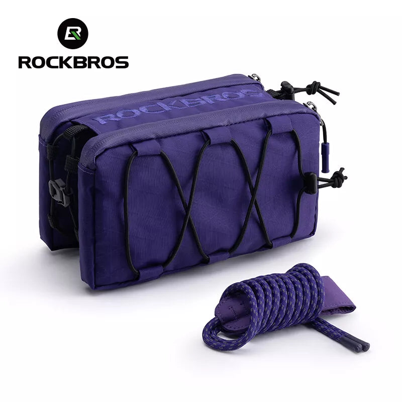 Rockbros bolsa de quadro duplo para bicicleta 1l, bolsa frontal com tubo superior em 5 cores para bicicleta de estrada mtb