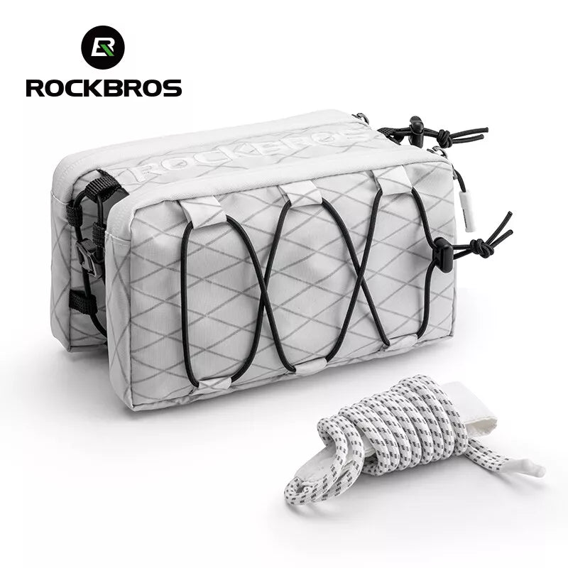 Rockbros bolsa de quadro duplo para bicicleta 1l, bolsa frontal com tubo superior em 5 cores para bicicleta de estrada mtb