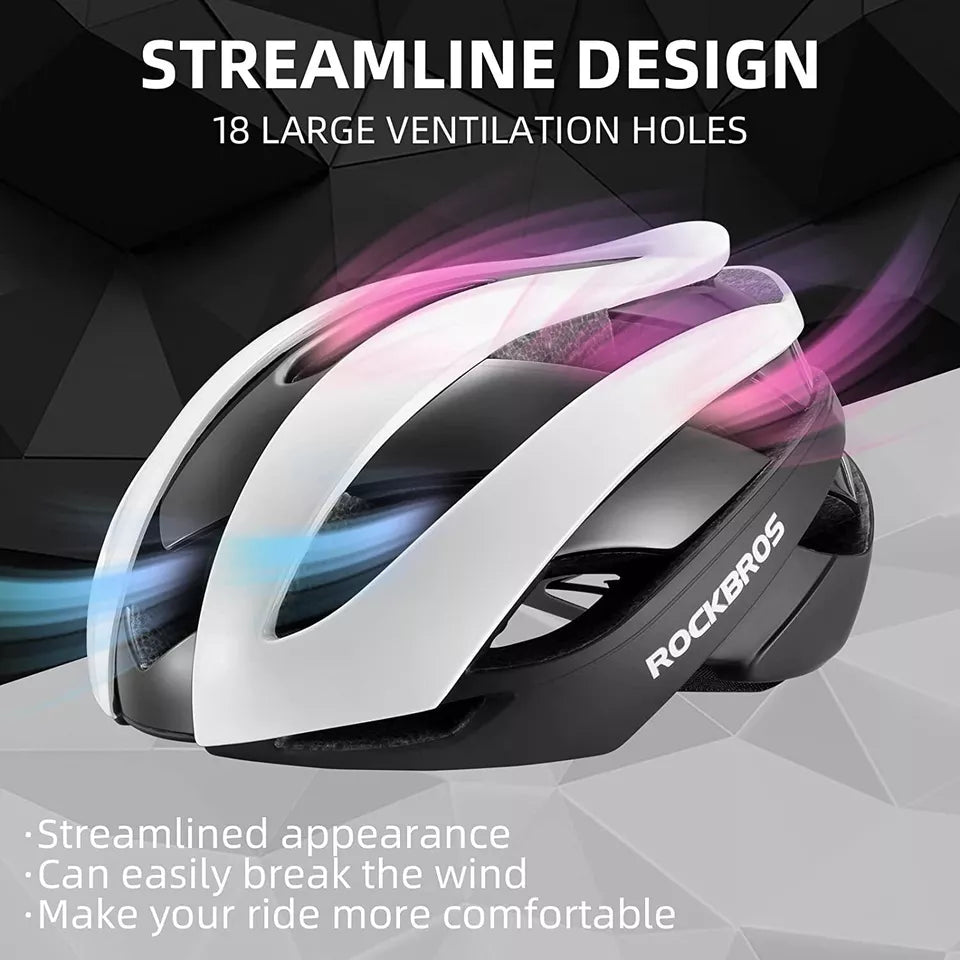 Capacete de bicicleta ROCKBROS para mulheres e homens capacete de ciclismo 4 cores capacete protetor M/L 55-61 cm