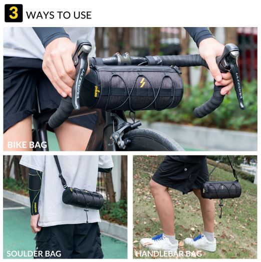 ROCKBROS Saco de armazenamento de saco de bicicleta Guidão Multifuncional
