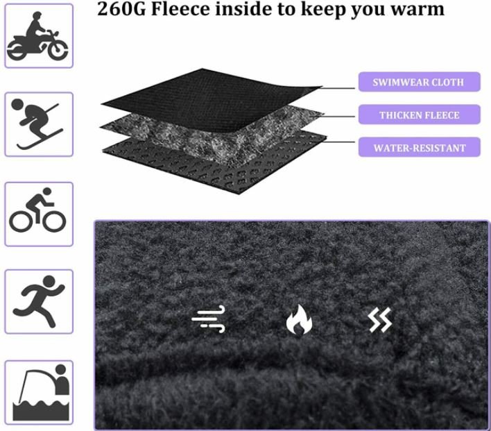 ROCKBROS Luvas de ciclismo inverno motocicleta bicicleta MTB