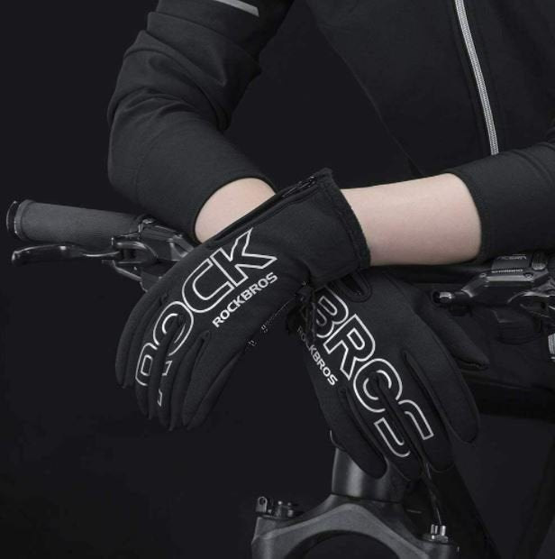 ROCKBROS Luvas de ciclismo inverno motocicleta bicicleta MTB