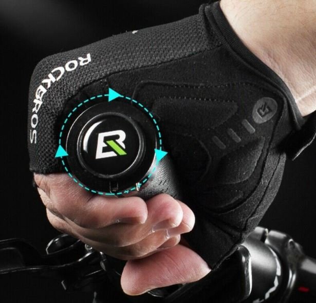 ROCKBROS Luvas de meio dedo esportes ao ar livre luvas de ciclismo reflexivas