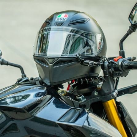 ROCKBROS mini trava de bicicleta cabo de trava de capacete trava de senha de moto preto