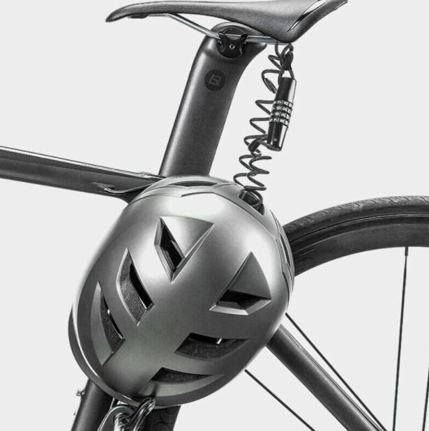 ROCKBROS mini trava de bicicleta cabo de trava de capacete trava de senha de moto preto