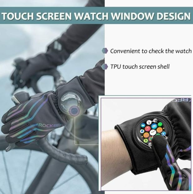 Rockbros luvas de ciclismo de inverno para motocicletas