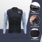 Camisa de ciclismo masculina de manga comprida ROCKBROS Camisa de ciclismo respirável de secagem rápida com zíper e 3 bolsos Camiseta para homens de bicicleta de estrada MTB tamanho europeu