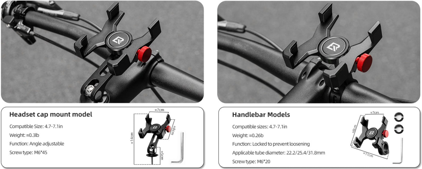 Suporte para celular de bicicleta ROCKBROS suporte para celular no guidão para smartphone 4,7-7,09 polegadas