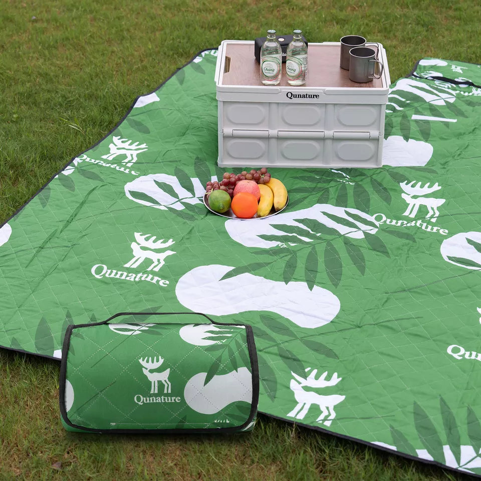 Cobertor de piquenique Qunature 200x200cm Cobertor de acampamento Tapete de piquenique ao ar livre à prova d'água