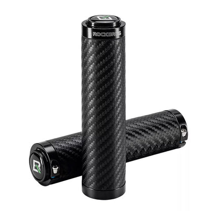 ROCKBROS Apertos de bicicleta Padrão de carbono Apertos de guiador de bicicleta com trava dupla 22,2 mm