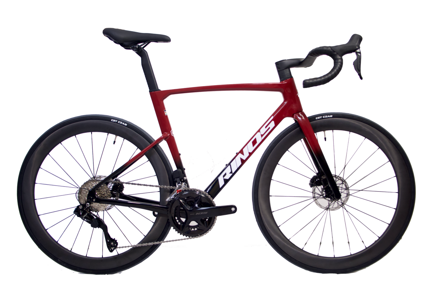 RINOS Bicicleta de Estrada em Carbono Odin 6.1 Shimano 105 Di2, 24 velocidades
