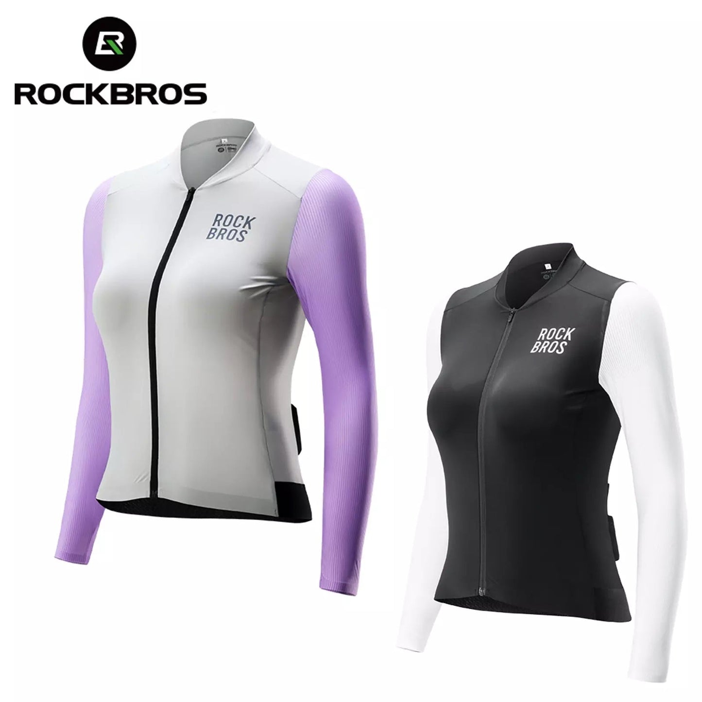 ROCKBROS camisa de ciclismo feminina de manga comprida camisa de ciclismo jaqueta de verão para bicicleta camisa de ciclismo camisa de bicicleta de estrada com 3 bolsos traseiros roupas de ciclismo mtb respirável