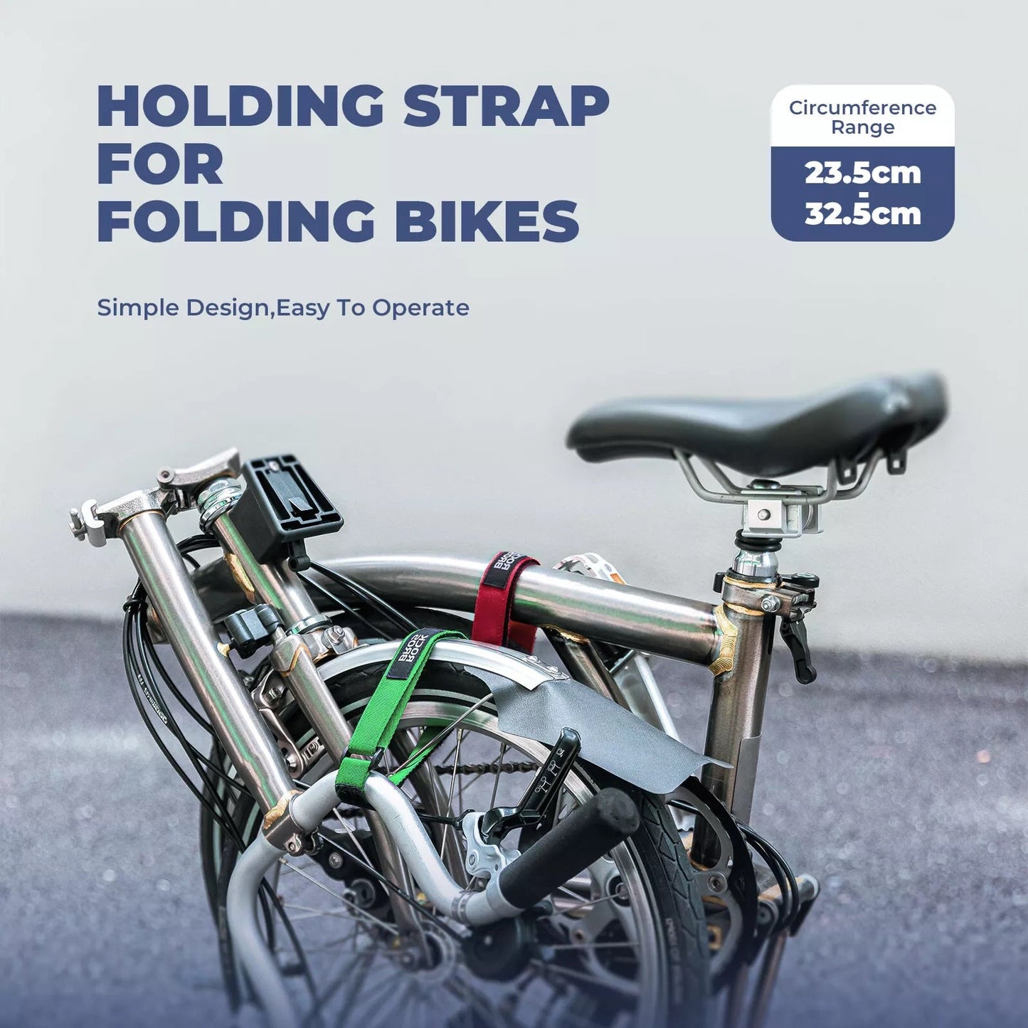 ROCKBROS Velcro cinta de amarração cinta de amarração 49,8 cm tiras de bicicleta para fixação