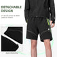 Calças de ciclismo ROCKBROS, calças esportivas removíveis de camada dupla, calças longas de ciclismo com assento acolchoado, calças de bicicleta acolchoadas, masculinas, bicicleta de estrada MTB respirável