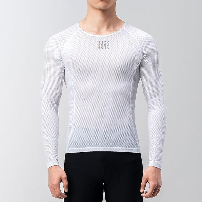Camisa de manga comprida ROCKBROS camisa de ciclismo masculina, camisa funcional de secagem rápida, roupas de ciclismo, camisa de fitness para ciclismo, corrida, tênis, caminhada, homens