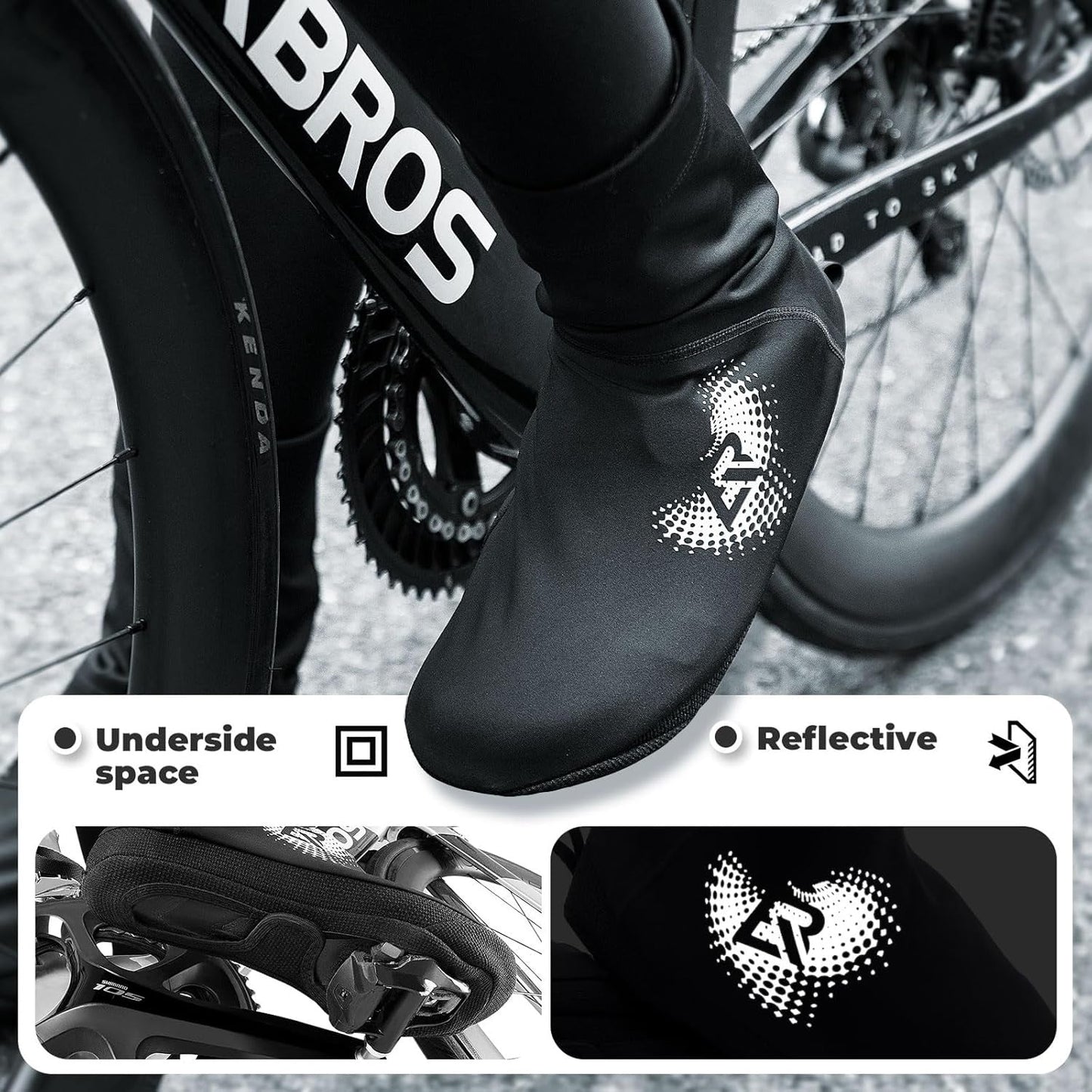 ROCKBROS capas de sapatos de bicicleta LF1274 capas de sapatos quentes, repelentes de água, adequadas para -5 a 10 graus para bicicleta de estrada MTB