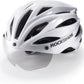 Capacete de bicicleta adulto ROCKBROS com viseira magnética removível respirável ajustável para homens e mulheres 58-62cm