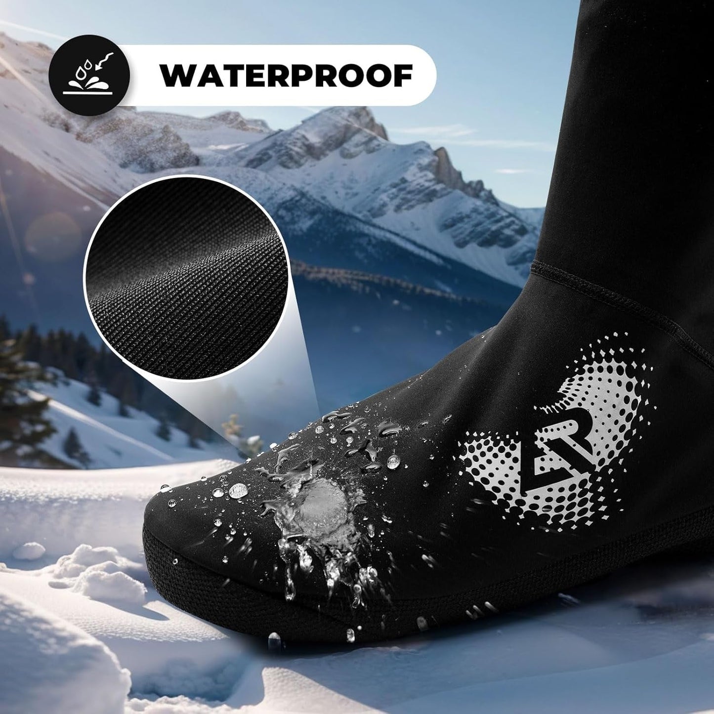 ROCKBROS capas de sapatos de bicicleta LF1274 capas de sapatos quentes, repelentes de água, adequadas para -5 a 10 graus para bicicleta de estrada MTB