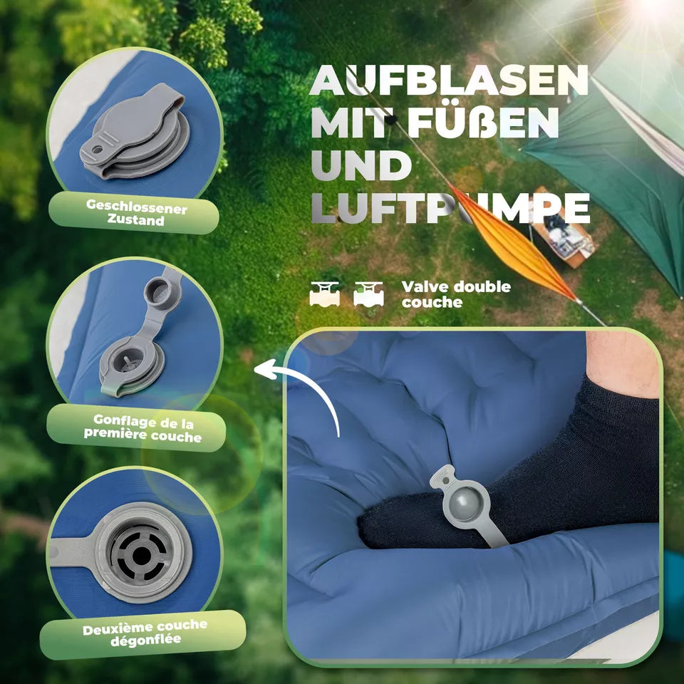 Tapete de dormir inflável QUNATURE 197 * 71 cm colchão inflável 2 cores