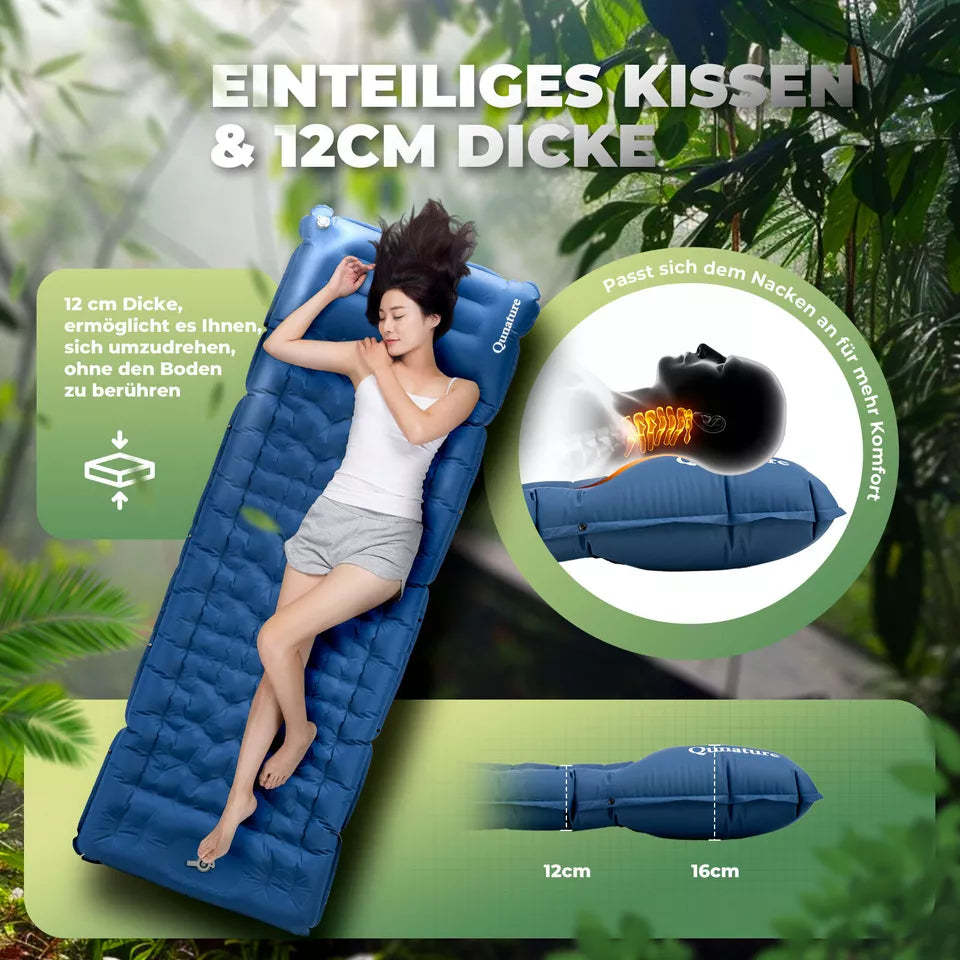 Tapete de dormir inflável QUNATURE 197 * 71 cm colchão inflável 2 cores