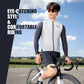 Camisa de ciclismo masculina de manga comprida ROCKBROS Camisa de ciclismo respirável de secagem rápida com zíper e 3 bolsos Camiseta para homens de bicicleta de estrada MTB tamanho europeu