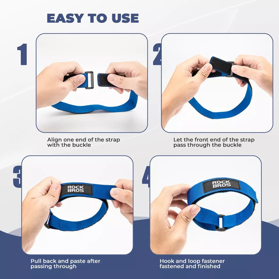 ROCKBROS Velcro cinta de amarração cinta de amarração 49,8 cm tiras de bicicleta para fixação