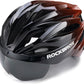 Capacete de bicicleta adulto ROCKBROS com viseira magnética removível respirável ajustável para homens e mulheres 58-62cm