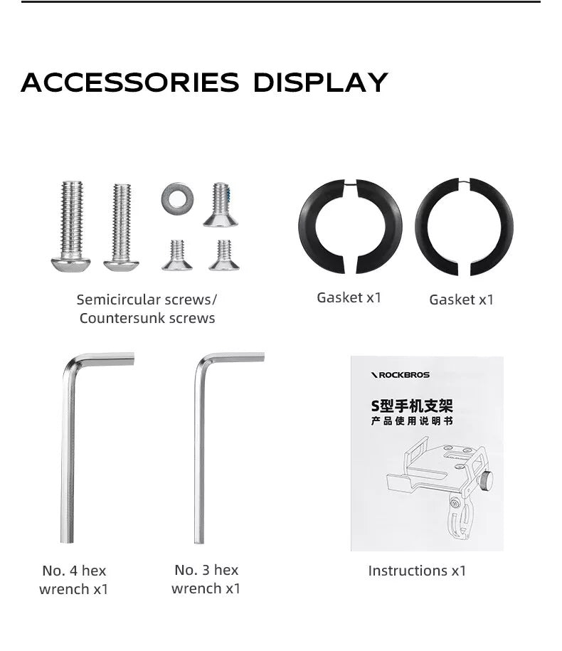 Suporte para celular de bicicleta ROCKBROS suporte para celular no guidão para smartphone 4,7-7,09 polegadas